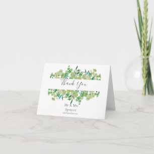 Carte Merci Mariage de verdure Eucalyptus Garland