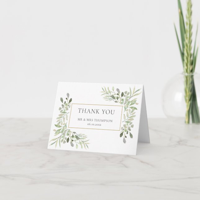 Carte Merci Mariage Eucalyptus (Devant)