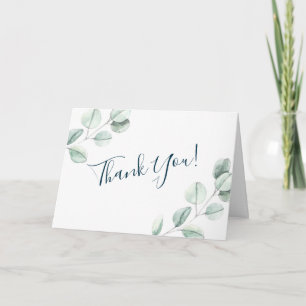 Carte Merci Mariage Eucalyptus Aquarelle moderne