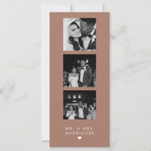 Carte Merci Mariage Mocha Photo Strip