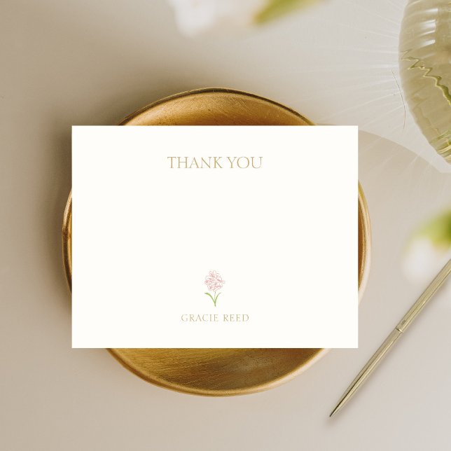 Carte Merci Mariage rose rose rose chic (Créateur téléchargé)
