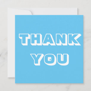 Carte Merci, Merci, bleu clair blanc