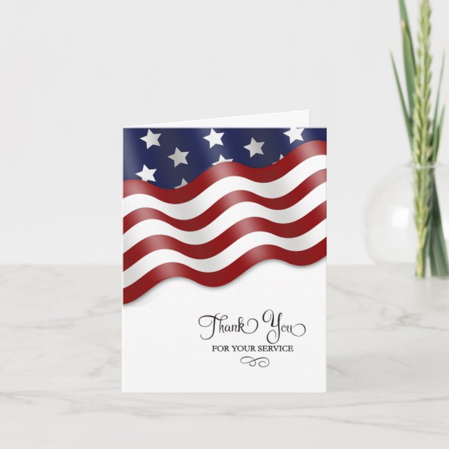 Carte Merci militaire pour votre service (Devant)