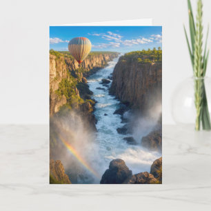 Carte Merci Montgolfière Volant Au-Dessus Du Canyon