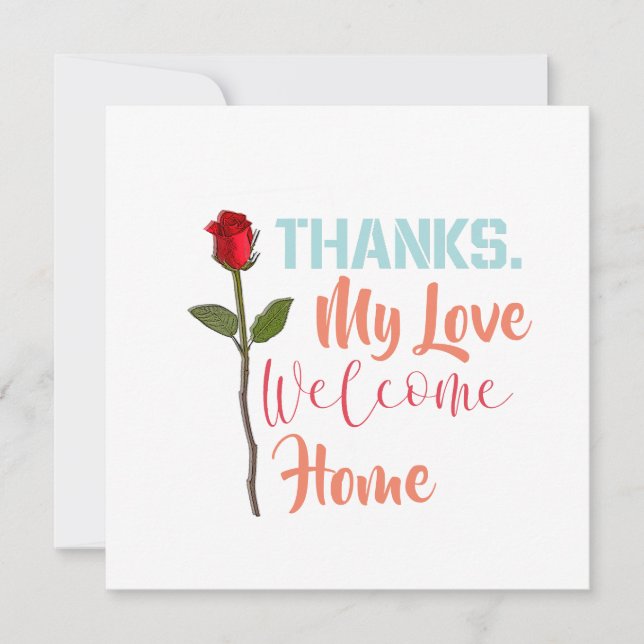 Carte Merci My Love Welcome Home (Devant)