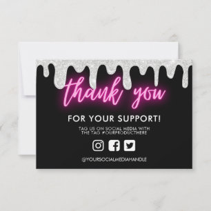 Carte Merci Neon Parties scintillant Drivers Custom Medi