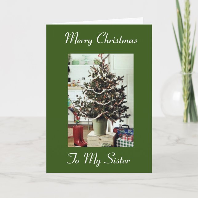CARTE **MERCI NOËL** À MA SOEUR SPÉCIALE **SOEUR** (Devant)