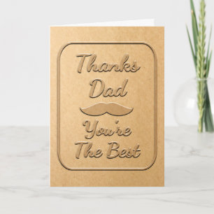 Carte Merci Papa Vous Êtes Le Meilleur Faux Embossé