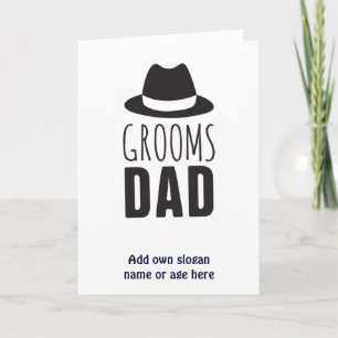 Carte Merci père de la fête nuptiale du père de la chamb