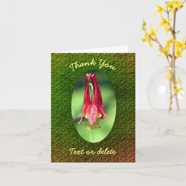 Carte Merci personnalisé Columbine Flower (Fleur jaune)