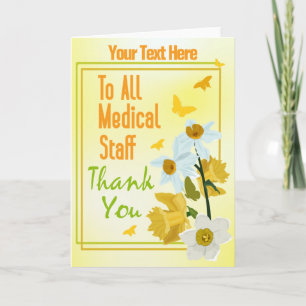 Carte Merci Personnel Médicale Personnaliser Option