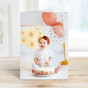Carte Merci photo Anniversaire de enfant personnalisé