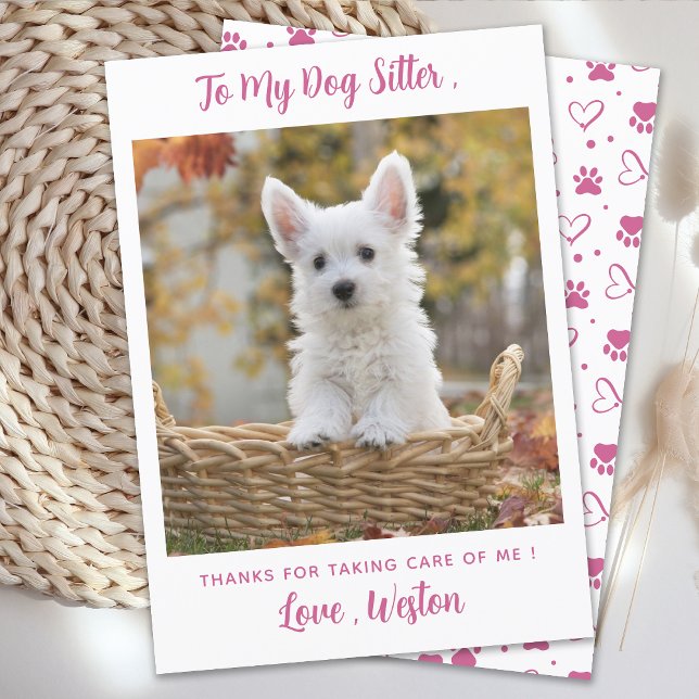 Carte Merci photo de Chien Chien Personnalisé de Chien C (Créateur téléchargé)