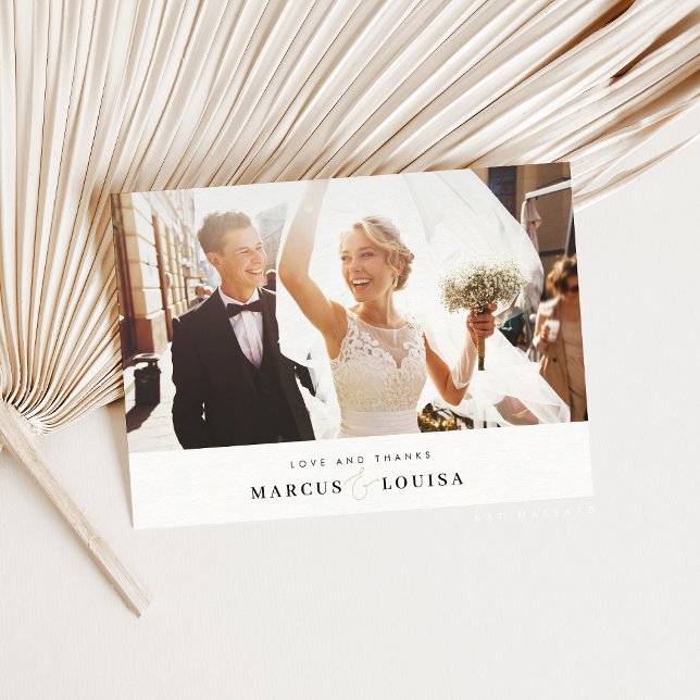 Carte MERCI photo moderne élégante esperon long (Créateur téléchargé)