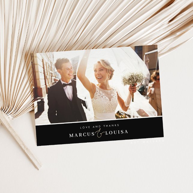 Carte MERCI photo moderne élégante esperon long (Créateur téléchargé)