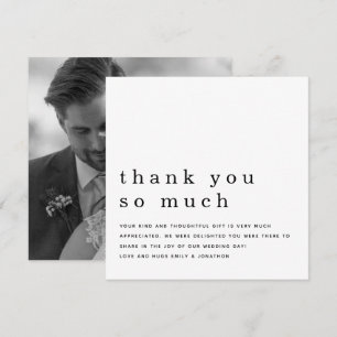 Carte Merci photo noir blanc contemporain