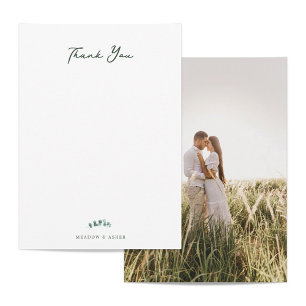 Carte Merci plat du Mariage d'Adélaïde Eucalyptus