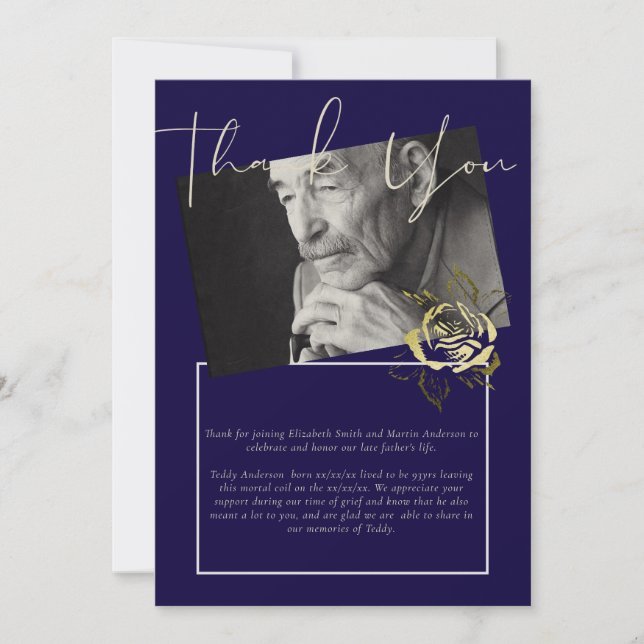Carte Merci Pour Assister Au Mémorial Funéraire (Devant)