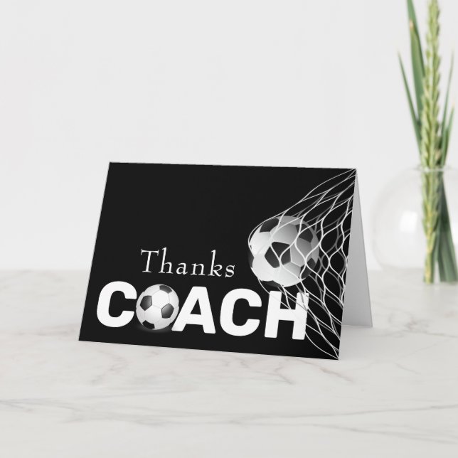 Carte Merci pour entraîneur de football (Devant)