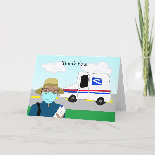 Carte Merci pour envoyer un courrier à des hommes ou à d (Devant)
