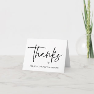 Carte Merci pour être une partie de notre Merci de