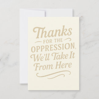 Carte Merci pour la citation sur l'égalité d'oppression