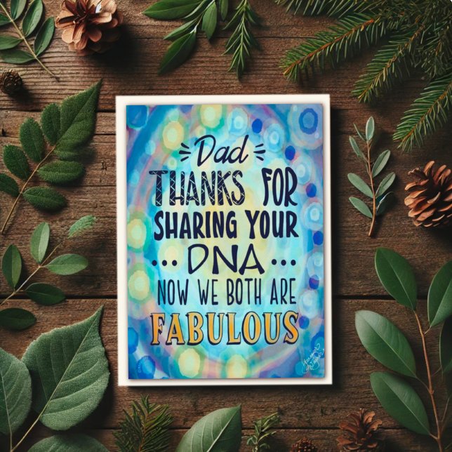 Carte "Merci pour l'ADN papa !" Inspirété (Créateur téléchargé)