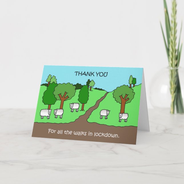 Carte Merci pour les promenades à Lockdown (Devant)