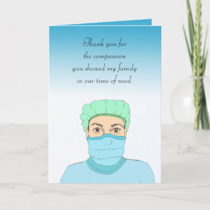 Carte Merci pour votre compassion pour l'infirmière ou l