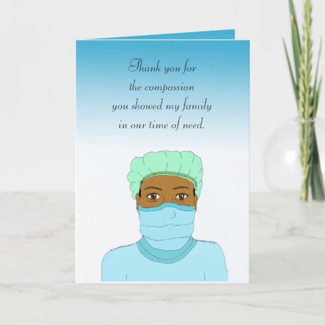 Carte Merci pour votre compassion pour l'infirmière ou l (Devant)
