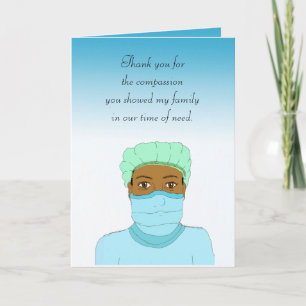 Carte Merci pour votre compassion pour l'infirmière ou l