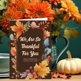 Carte Merci pour votre entreprise Merci Feuilles d'actio