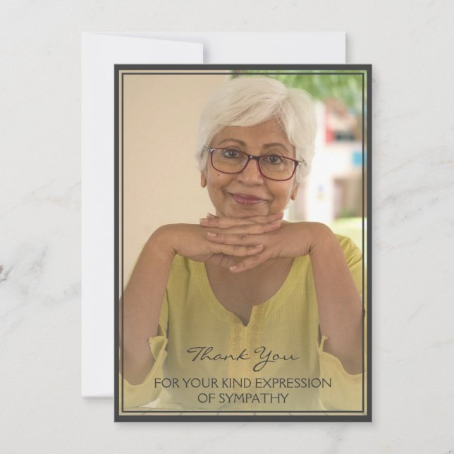 Carte Merci Pour Votre Genre Expression De Sympathie (Devant)