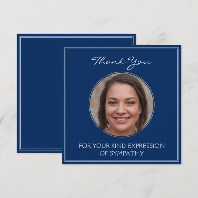 Carte Merci Pour Votre Genre Expression De Sympathie (Devant / Derrière)