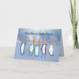 Carte Merci pour votre service, Coronavirus COVID-19,