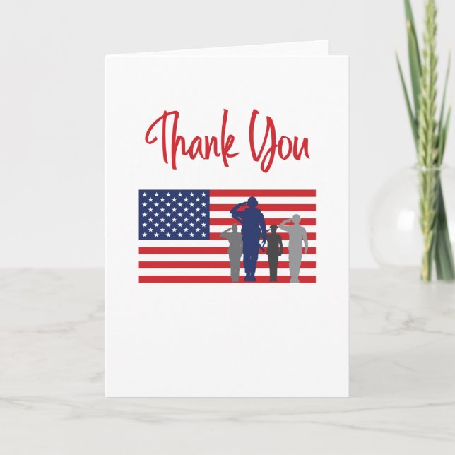 Carte Merci pour votre vétéran patriote de service (Devant)