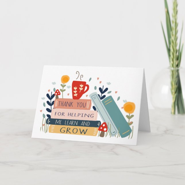 Carte Merci professeur de m'avoir aidé à grandir, Amoure (Devant)