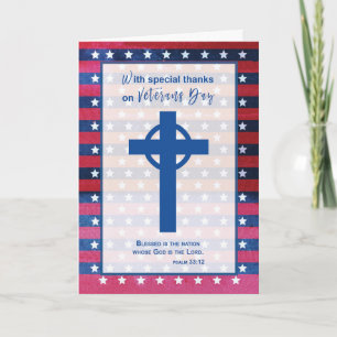 Carte Merci religieux sur la Croix Bleue de la Fête des