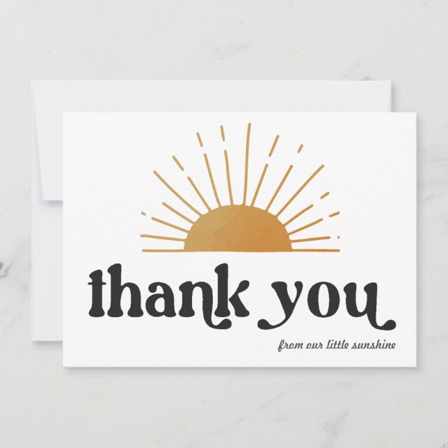 Carte Merci rétro Sunshine (Devant)