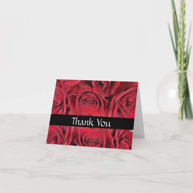 Carte Merci Roses Rouges (Devant)