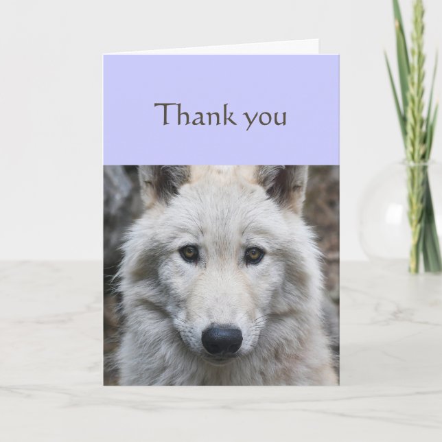 Carte Merci Sincere White Wolf (Devant)
