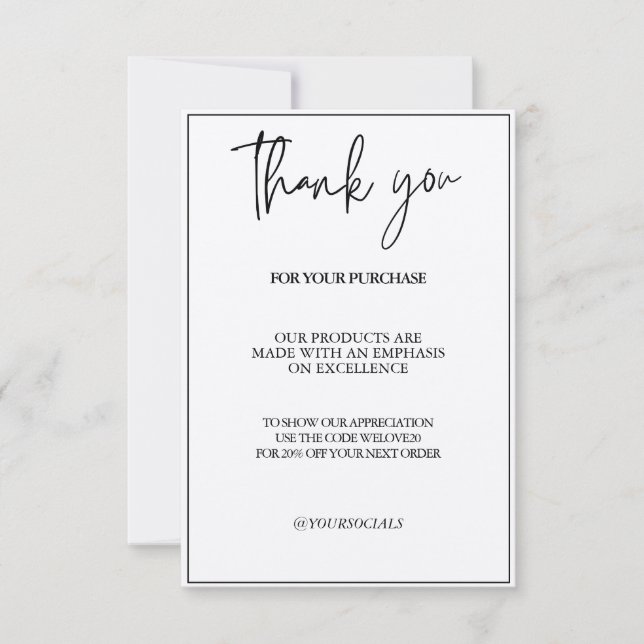 Carte Merci Support artisanal traditionnel (Devant)