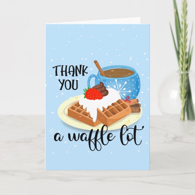Carte merci un lot de gaufres enseignant cadeau volontai (Devant)