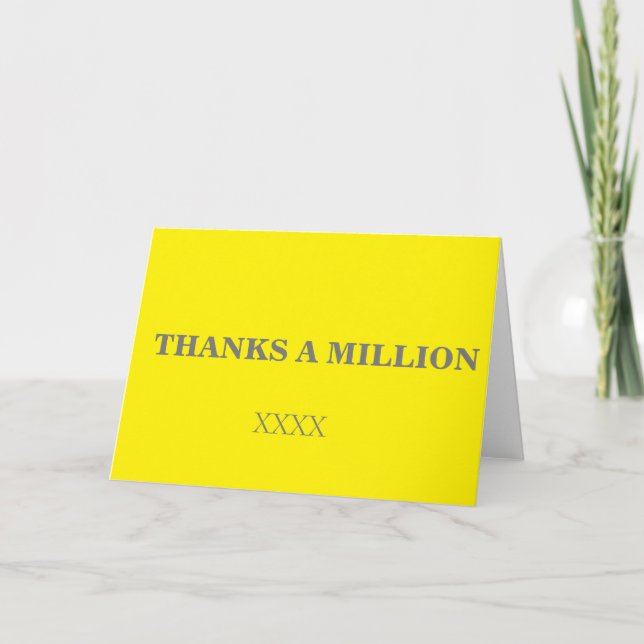 Carte Merci un million (Devant)