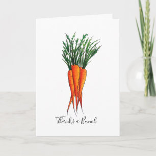 Carte Merci un paquet de carottes Orange Vegetable