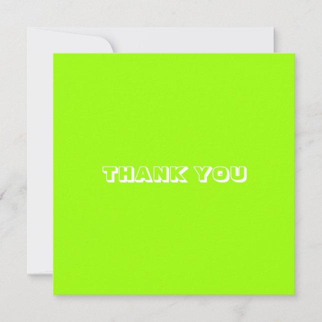 Carte Merci, vert chartreuse blanc (Devant)