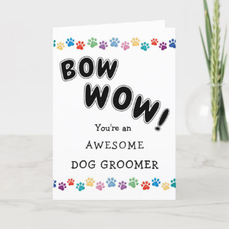Carte Merci Vétérinaire Chien Walker Groomer