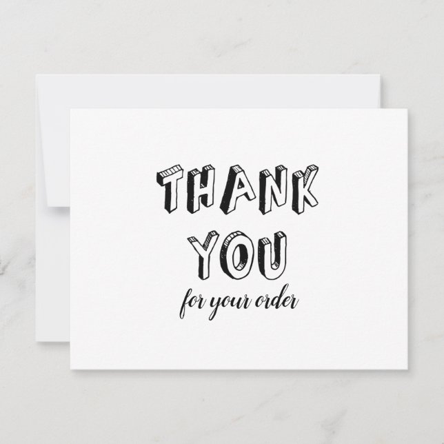 Carte Merci vintage Pour Commandes (Devant)