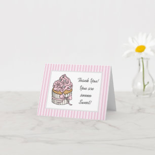 Carte Merci   Vous êtes le gâteau rose doux