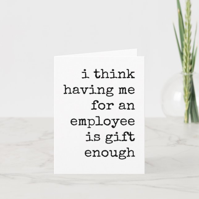 Carte mère amusante de l'employé, carte d'apprécia (Devant)